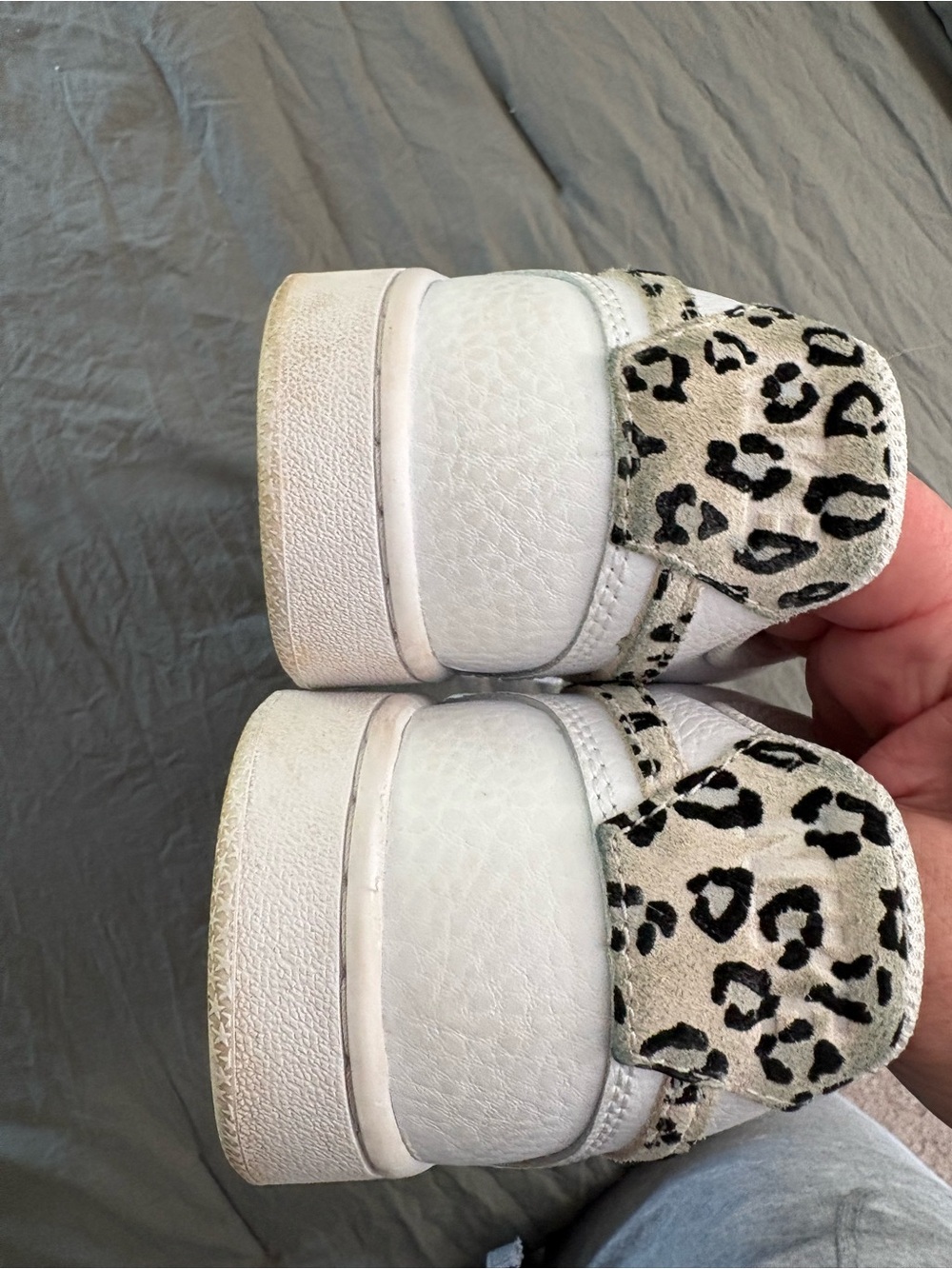 Nike Court Vision Low Leopard Swoosh White Leather. Size 9.5. - Picture 5 of 14